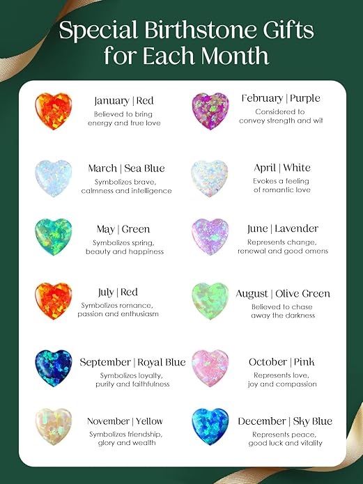 LOUISA SECRET 925 Sterling Silver Opal Birthstone Necklace, Unique Tiny Double Heart Pendant Jewelry, Engraved with "S925 I Love You" Best Birthday Gift for Women Wife Girlfriend Mom Her, Christmas Day Valentine's Day Anniversary Mother's Day