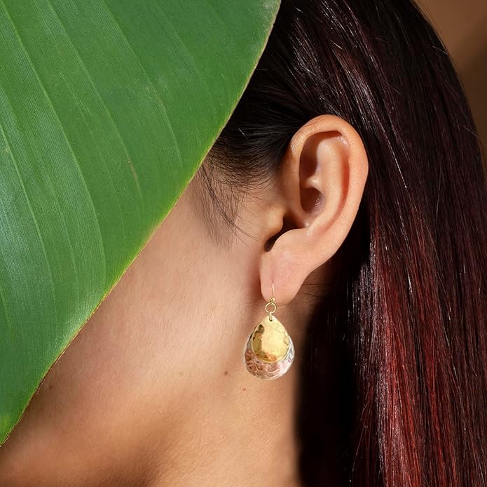 Gold and Silver Mixed Metal Earrings for Women Dangling Vintage Two Tone Boho Small Dangle Earrings