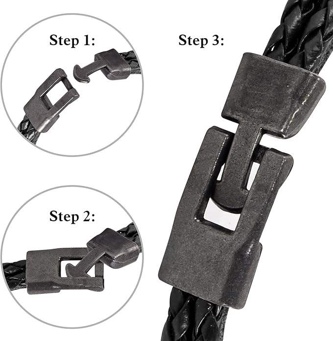 VIBILIA Vintage Leather Wrap Bracelets for Men Women, Multi-Strand Bracelets with Strong Clasp Ethnic Tribal Bracelets