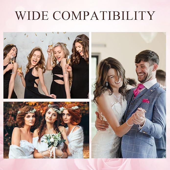 Women Jewelry Set Silver Plated Necklace Earrings Set Bridal Wedding Jewelry Bling Cubic Zirconia Choker Crystal party Jewelry Accessories for Women