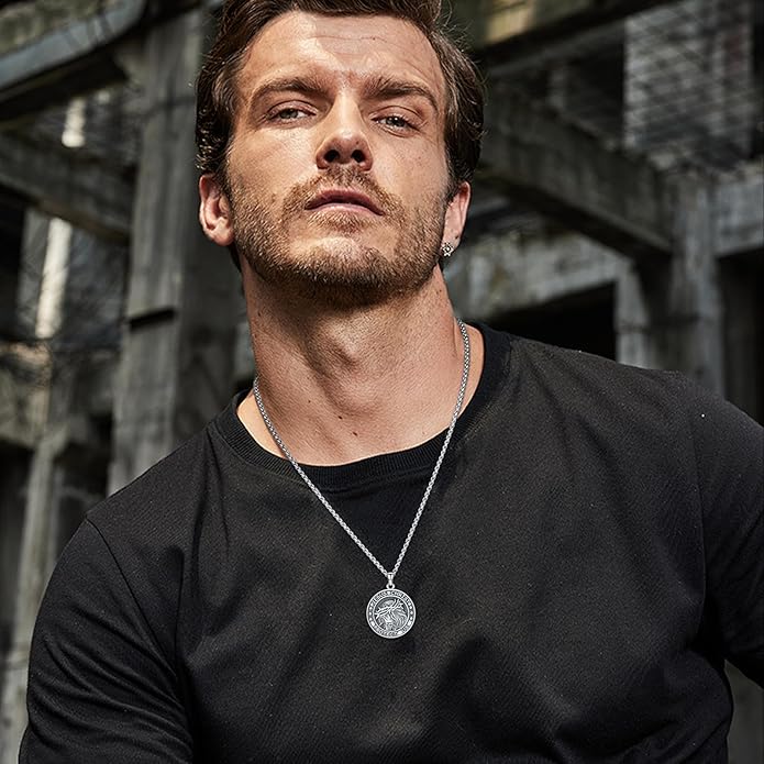 Taioiat viking Pendant Necklace for Men Nordic Celtic 925 Sterling Silver Vintage Mjolnir Jewelry Norse Vikings Gift for Women