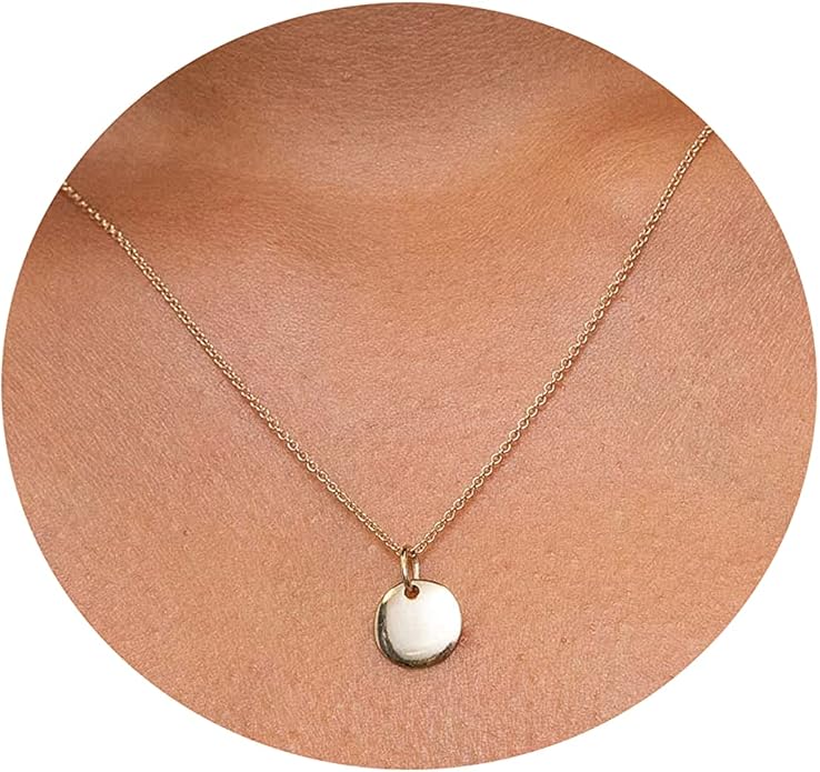 Collner 14K Gold Heart Pendant Necklace for Women Dainty Star Necklace Tiny Evil Eye Choker Necklace Boho Crescent Moon Necklace Minimalist Jewelry