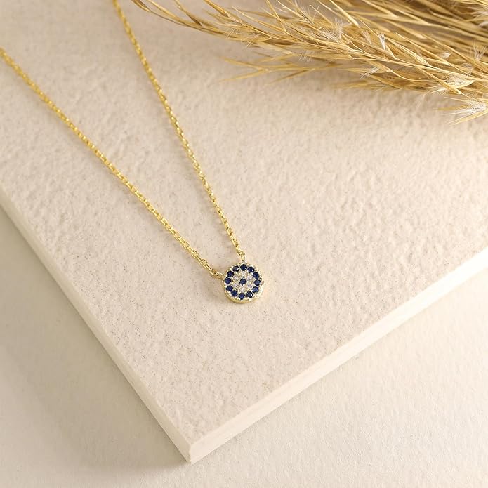 Gold Necklace for Women-14k Gold Plated Infinity Necklace Star Of David Necklace Evil Eye Cross Pendants Heart Dainty Gold Necklace For Women