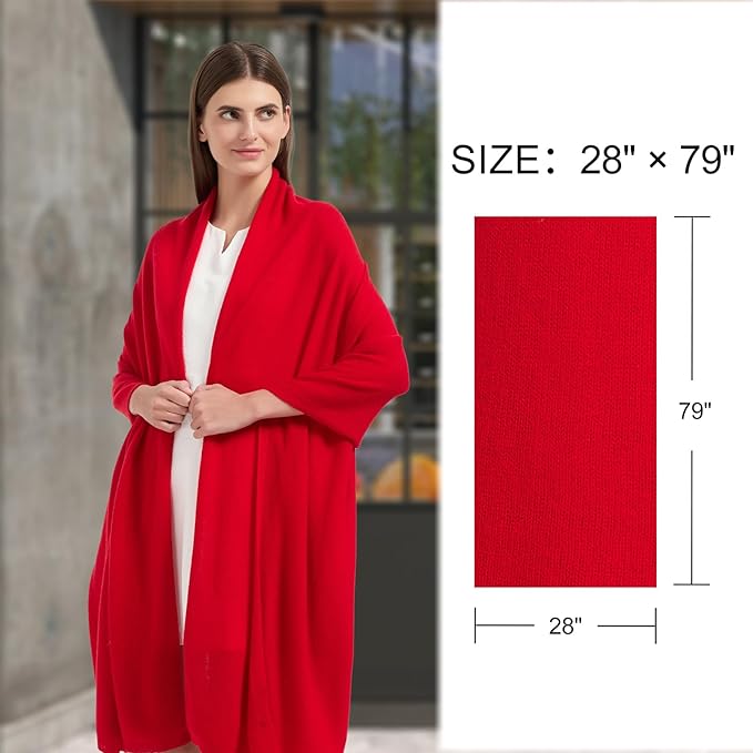 Erdenech Luxury Cashmere Wool Blend Wrap for Women, All-Season Travel Wrap Shawl, Extra Large Blanket Shawl Scarf Pashmina