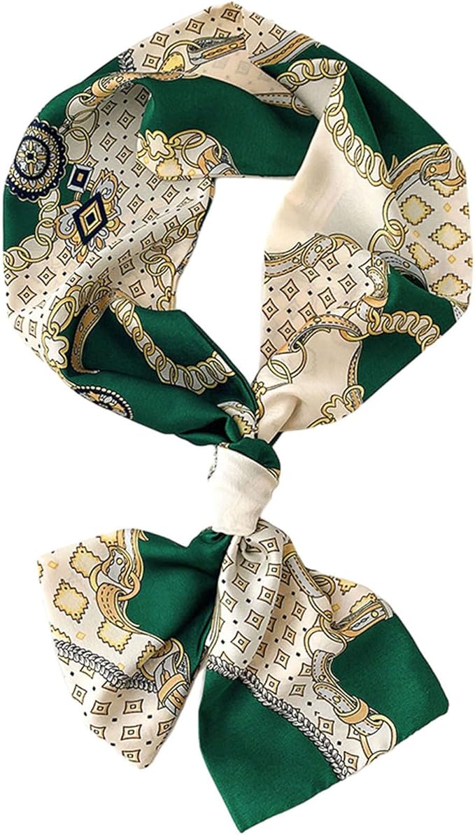 Dailyacc Hair Scarf for Women Fashion Silky Satin Headscarf Wrap Breathable Lightweight Neck Scarves For Handbag