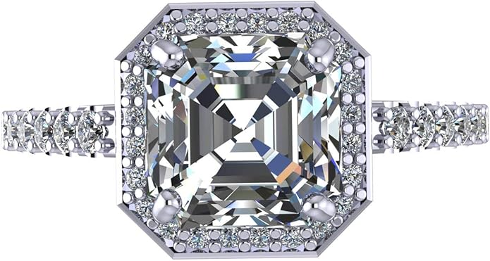 NANA Jewels Sterling Silver Engagement Rings for Women - Choose Simulated Morganite, Citrine, Aquamarine & More