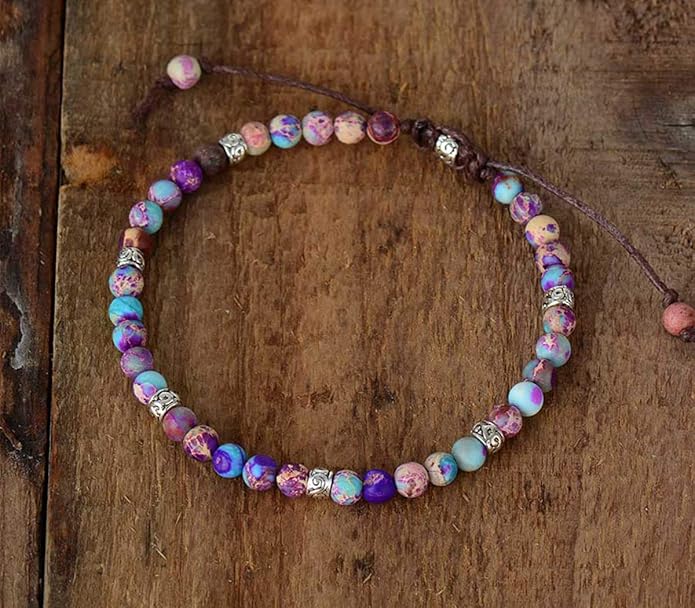 ZOSOJONA Boho Handmade Natural Stone Wrap Bracelets Turquoises Crystal Beads Bracelet Jewelry