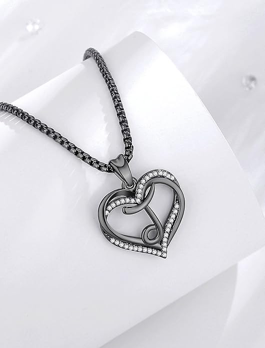 INFUSEU Unique Initial Necklaces for Women Girls Small Heart Letter Jewelry, Meaningful Personalized Gifts