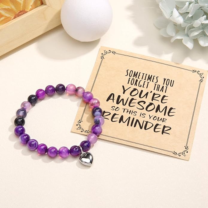 jewelrycard Sometimes You Forget Your Awesome Bracelets for Women, Birthday Christmas Gifts for Women Stocking Stuffers for Teen Girl Gifts Trendy Stuff, Inspirational Jewelry for Women Girls