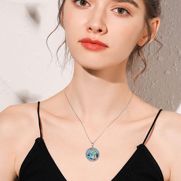 AOBOCO Gifts for Sister 2 3 Sisters Necklace for Women Sterling Silver Sister Crystal Pendant Jewelry Birthday Christmas Gifts for Friend Female Friendship Lasts Forever