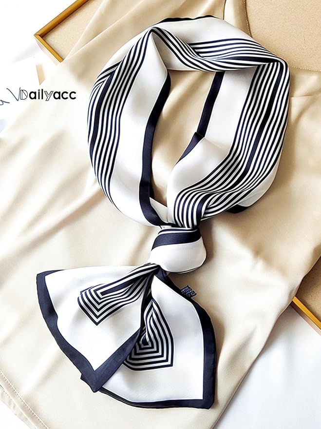 Dailyacc Hair Scarf for Women Fashion Silky Satin Headscarf Wrap Breathable Lightweight Neck Scarves For Handbag