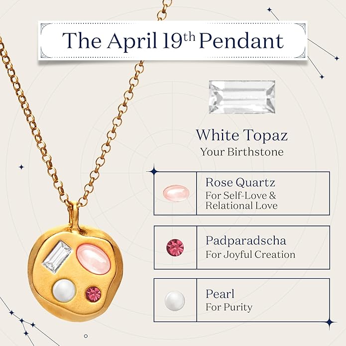Birthdate 14k Gold Necklace for Women - 16-20in Adjustable 14 Karat Gold Chain with Lobster Clasp - Cadenas de Oro 14k Puro Para Mujer, Ladies Jewelry Birthstone