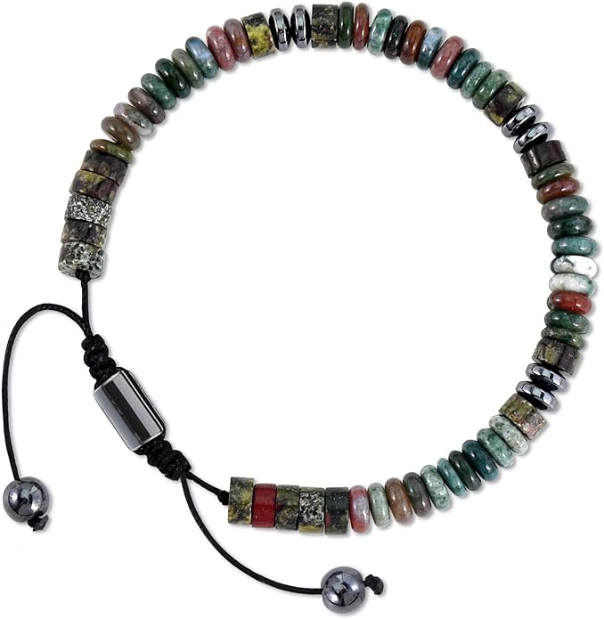 VIBILIA Healing Crystal Bracelets Beaded Bracelets for Men Women Natural Stone Adjustable Bracelets Unique Gifts for Father Son Grandfather Brother Friend