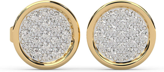 WHY SO SILVER INC 0.24 Ctw Round Cut Natural Diamond Bezel Set Stud Earrings for Women | 925 Sterling Silver | I-J Color, I2-I3 Clarity | Classic Everyday Earrings ,Hypoallergenic Fine Jewelry| Gift Box Included