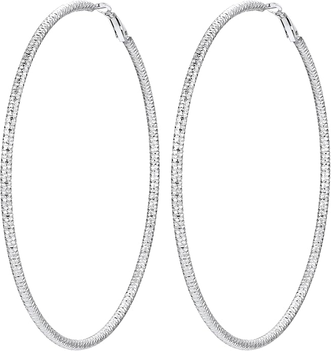 PROSTEEL 30/40/60/80/100mm Chunky Hoop Earrings For Women Gold Plated/Black Stainless Steel Hoops Earrings Statement Jewelry