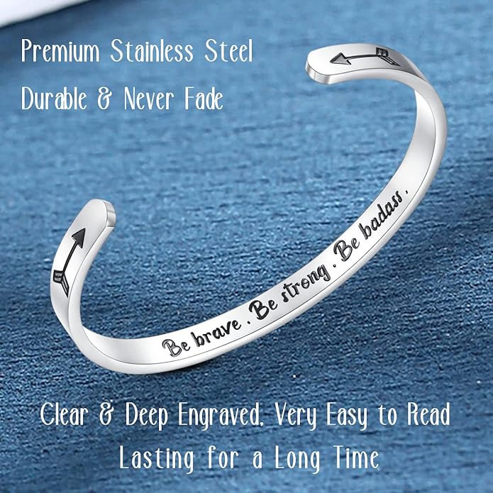 SAM & LORI Personal Bracelets for Teens/Women-Inspirational Jewelry Gifts (Various Designs) for Daughter/Sister/Mom/Friends-Adjustable Bracelet in a Pretty Gift Box