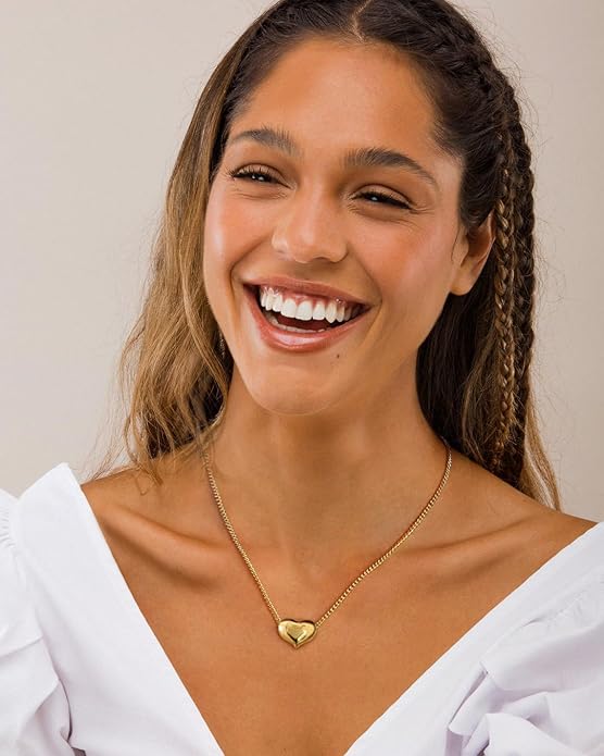 Aobei Pearl 18K Gold Plated Paperclip Chain Choker Satellite Chain Freshwater Cultured Biwa Pearl Pendant Necklace Dainty Jewelry for Women