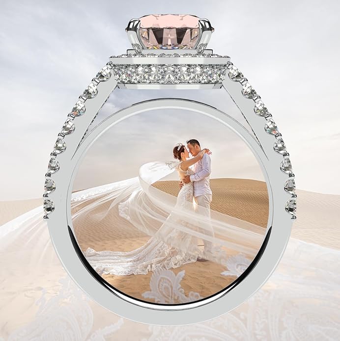 NANA Jewels Sterling Silver Engagement Rings for Women - Choose Simulated Morganite, Citrine, Aquamarine & More