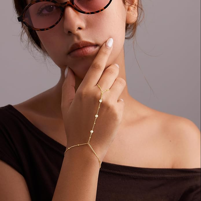 Gold Bracelets for Women Non Tainish,Dainty Bracelets Stack for Women Trendy, Gold Plated Cuff Bracelets Stack With Beaded Cuban Paperclip Snake Rope Bangle Hand Chain Jewelry Gifts for Women
