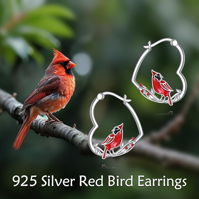 YFN Animal Earrings Sterling Silver Animal Heart Hoop Dangle Earrings Cute Jewelry Gifts for Women