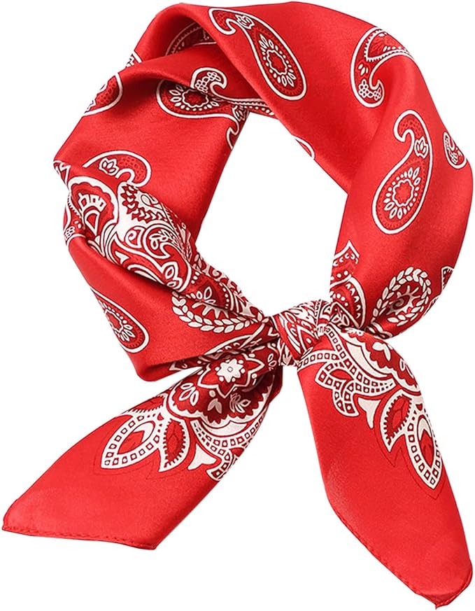 Hioyiwse Satin Bandanas Head Scarf For Women Hair Scarves Accessories Lightweight Fashion Wrap Neck Silk Sleeping Headscarf