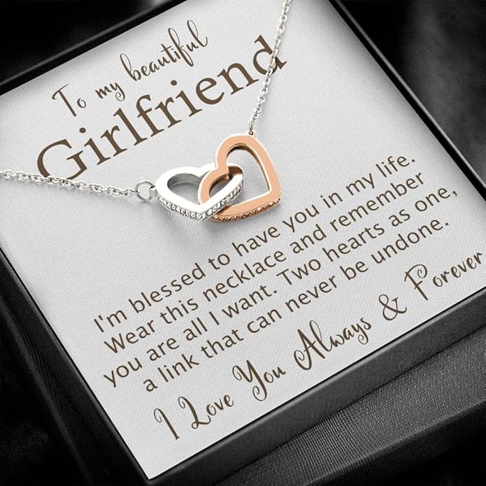 To My Beautiful Soulmate Necklace Romantic Gift for Girlfriend Wife With Message Card & Gift Box, Perfect for Anniversary Birthday Christmas or Valentine’s Day