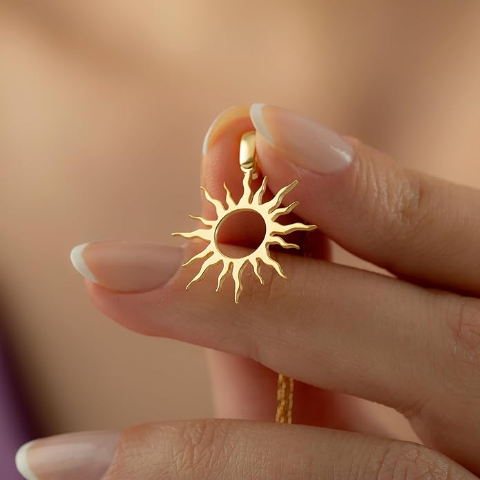 Lariat Necklaces for Women - Dainty Long Necklace Trendy 14K Gold Plated Hypoallergenic Layered Long Y-Shape Sunburst CZ T-Bar Pendant Drop Chain Necklace Set for Women Non Tarinsh Jewelry Gift