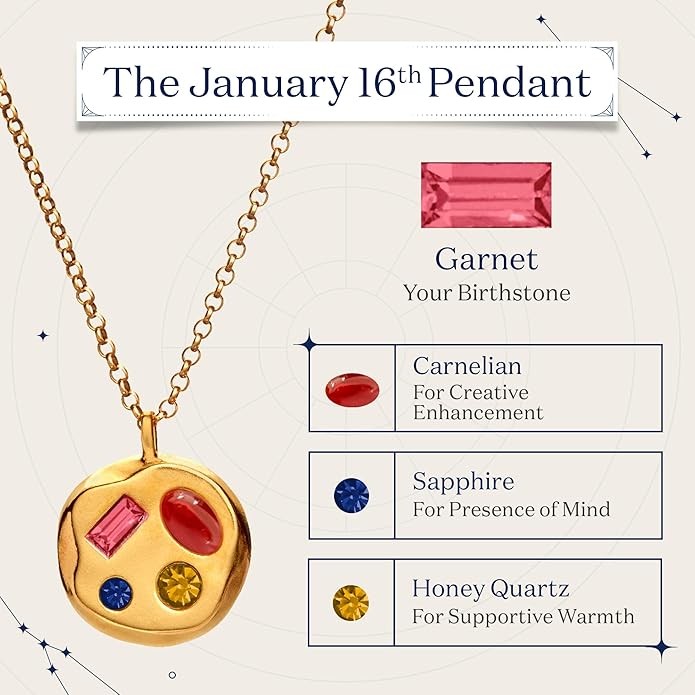 Birthdate 14k Gold Necklace for Women - 16-20in Adjustable 14 Karat Gold Chain with Lobster Clasp - Cadenas de Oro 14k Puro Para Mujer, Ladies Jewelry Birthstone