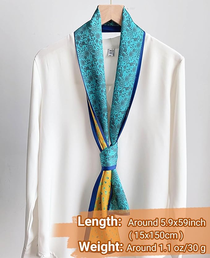Dailyacc Hair Scarf for Women Fashion Silky Satin Headscarf Wrap Breathable Lightweight Neck Scarves For Handbag