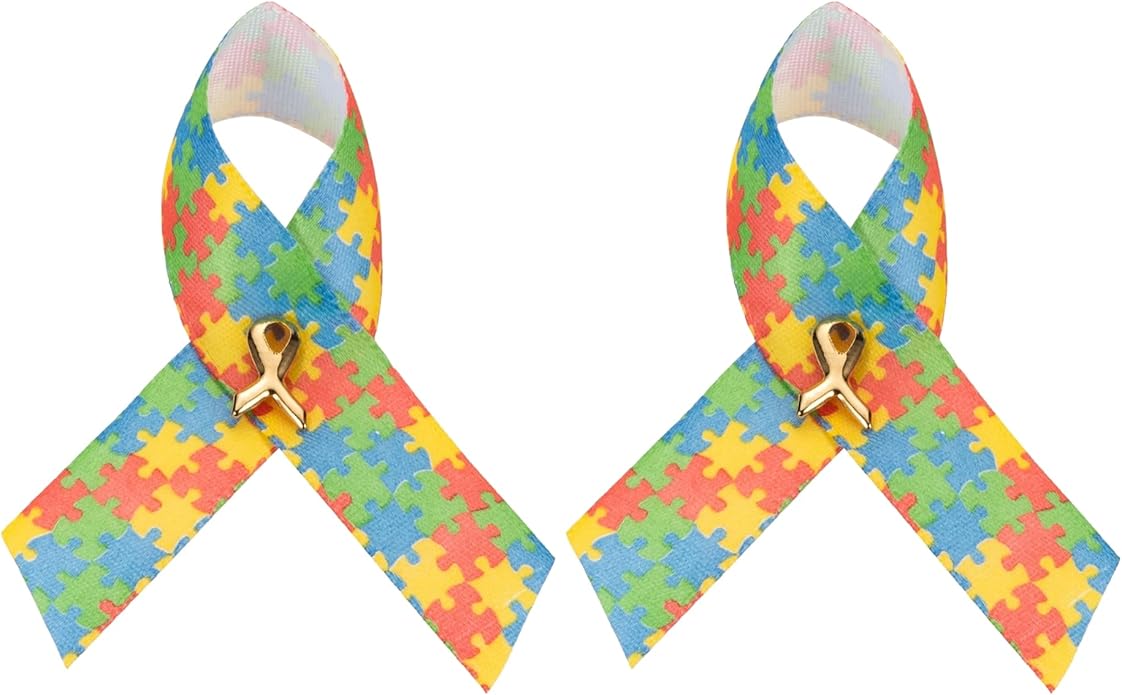 1/2/5/10/25/50/100pcs Satin Awareness Ribbon Pins (Pick your color), for Cancer & Disease Awareness, Bulk Quantities for Fundraising, Events, Gift Giving