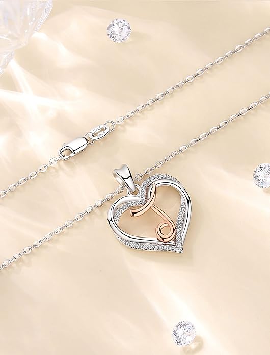 INFUSEU Unique Initial Necklaces for Women Girls Small Heart Letter Jewelry, Meaningful Personalized Gifts