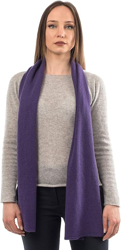 Dalle Piane Cashmere - 100% Cashmere Classic Scarf - Made in Italy - Neck Warmer (12" x 63") - Luxury Gift