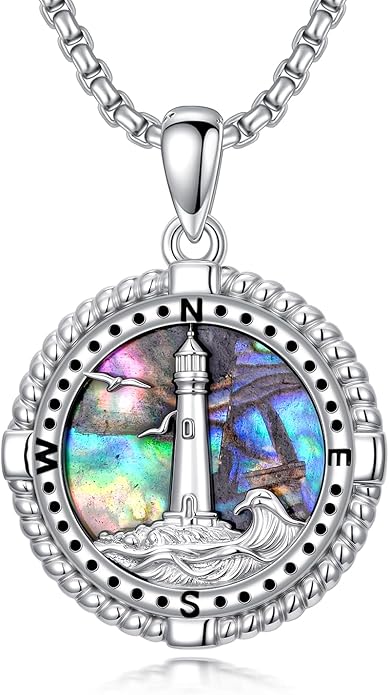 LEECCI Anchor Wave/Four Leaf Clover/Surfboard Necklace 925 Sterling Silver Anchor Pendant Jewelry Gift Graduation Gift for Men Women