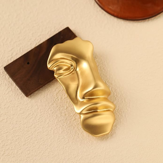 Figure Face Mask Brooch - Vintage Minimalist Metal Brooches Women Men