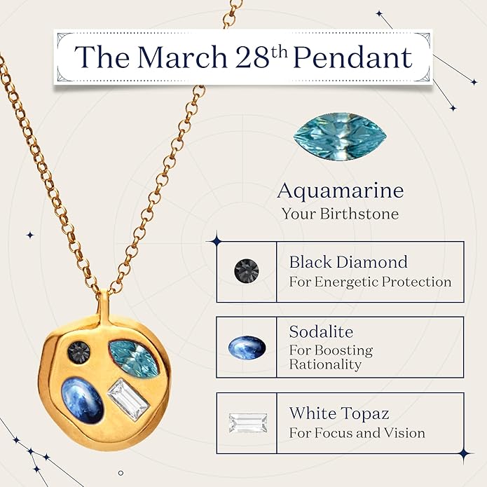 Birthdate 14k Gold Necklace for Women - 16-20in Adjustable 14 Karat Gold Chain with Lobster Clasp - Cadenas de Oro 14k Puro Para Mujer, Ladies Jewelry Birthstone
