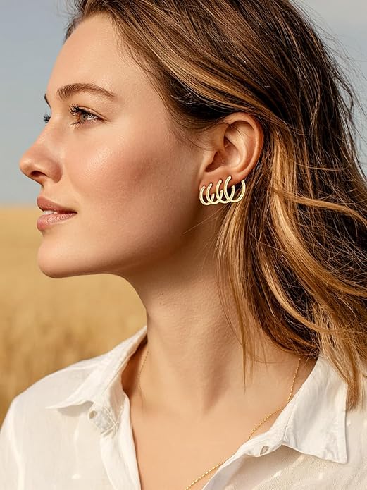 Silvora 925 Sterling Silver Small Hoop Earrings for Women Huggie Earrings Hypoallergenic Cartilage Earrings Tiny Hoops 6mm/8mm/10mm/12mm/14mm/16mm/18mm/20mm