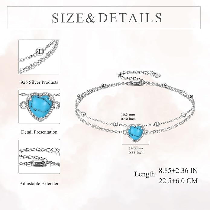 TIGER RIDER Dragonfly Anklet Sterling Silver Dragonfly Gifts Jewelry for Women with Crystal Birthday Anniversary