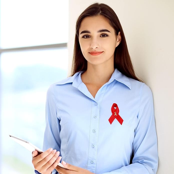 1/2/5/10/25/50/100pcs Satin Awareness Ribbon Pins (Pick your color), for Cancer & Disease Awareness, Bulk Quantities for Fundraising, Events, Gift Giving