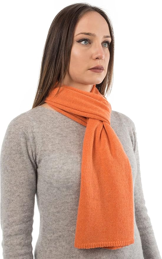 Dalle Piane Cashmere - 100% Cashmere Classic Scarf - Made in Italy - Neck Warmer (12" x 63") - Luxury Gift