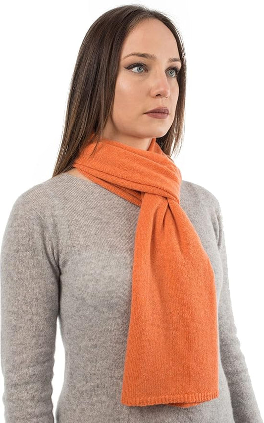 Dalle Piane Cashmere - 100% Cashmere Classic Scarf - Made in Italy - Neck Warmer (12" x 63") - Luxury Gift