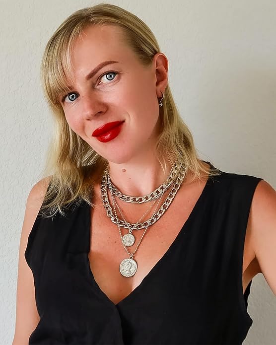 MJartoria Layered Necklaces for Women Trendy Retro Coin Pendant Necklace Dainty Chunky Chain Choker Necklaces for Jewelry Birthday Gifts