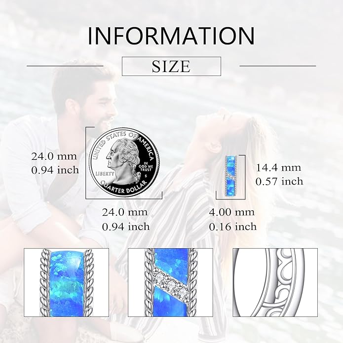 Hoop Earrings for Men Women 925 Sterling Silver Ankh/Wolf/Celtic/Opal Earrings Jewelry Gifts