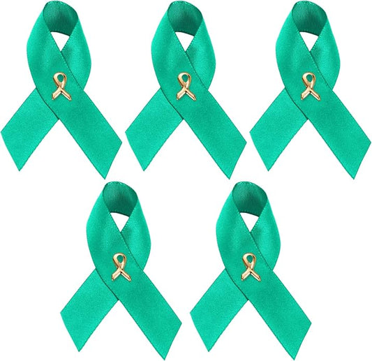 1/2/5/10/25/50/100pcs Satin Awareness Ribbon Pins (Pick your color), for Cancer & Disease Awareness, Bulk Quantities for Fundraising, Events, Gift Giving
