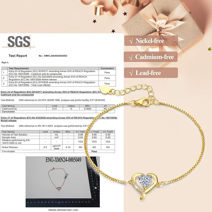 LAVUMO Love Heart Bracelets for Women 925 Silver Charm Birthstone Bracelet Adjustable Anniversary Birthday Jewelry Gifts for Women Girlfriend Wife Daughter Mom Her