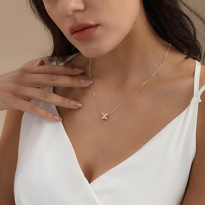 Bubble Gold Letter Necklace for Women, 14k Gold Plated Balloon Initial Necklace, Dainty Gold Necklace for Women, Personalized Bubble Pendant Name Necklace, Fashion Accessories Trendy Jewelry