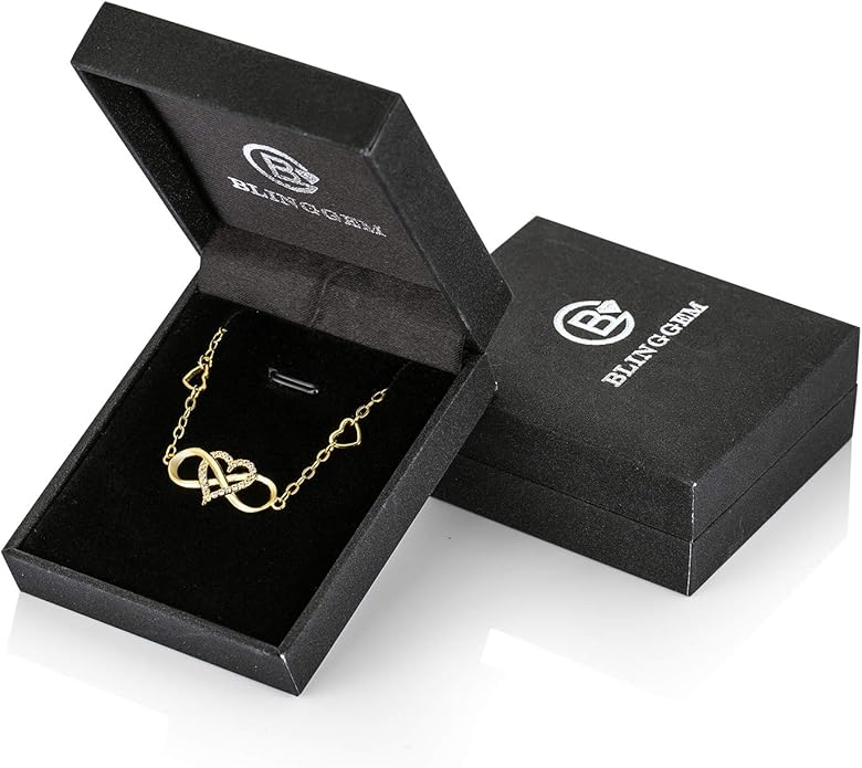 BlingGem Anklets for Women 925 Sterling Silver Infinity Hear Ankle Bracelet Cubic Zirconia Rose Gold Summer Beach Stylish Foot Chain Summer Vacation Jewelry Gift for Mom Women