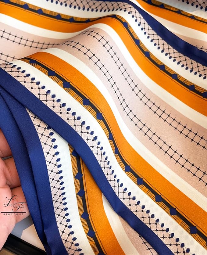 Hioyiwse Head Scarf Hair Neck Scarves For Women Purse Bag Scarfs For Handbags Silky Long Thin Satin Headscarf Fashion