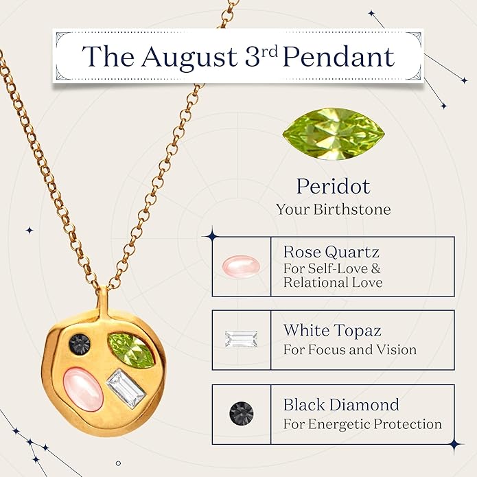 Birthdate 14k Gold Necklace for Women - 16-20in Adjustable 14 Karat Gold Chain with Lobster Clasp - Cadenas de Oro 14k Puro Para Mujer, Ladies Jewelry Birthstone