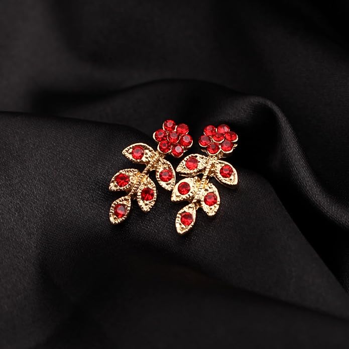 Austrian Crystal Rhinestone Choker Necklace Dangle Earring Link Bracelet Jewelry Set for Brides Bridesmaid Prom Costume Accessories for Women