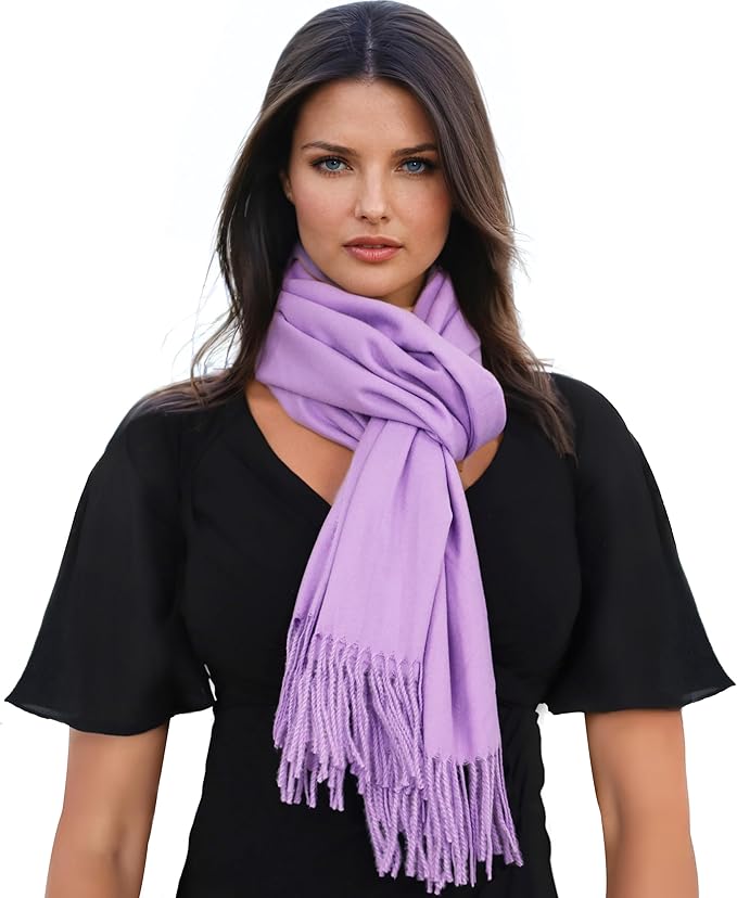 Ocomfly 100% Pashmina Scarf for Women - Premium Womens Scarves - Gift Boxed - Shawls or Wraps - Ultra Soft and Warm